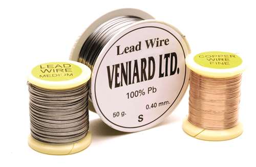 Veniard Lead Wire Ex Fine 0.4mm Natural (Pack 10 Spools) Fly Tying Materials